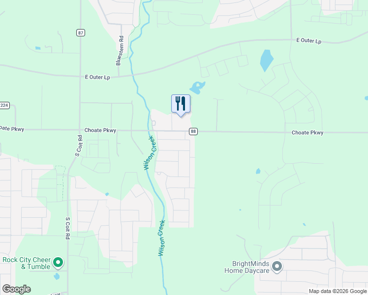 map of restaurants, bars, coffee shops, grocery stores, and more near 2020 Choate Parkway in Celina