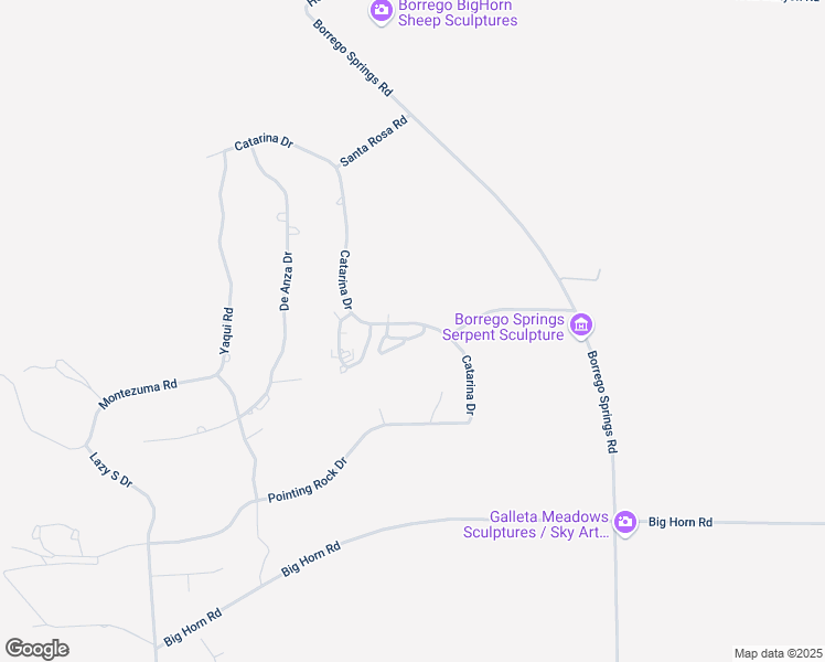 map of restaurants, bars, coffee shops, grocery stores, and more near 562 Quail Run Drive in Borrego Springs
