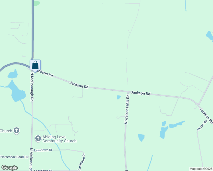 map of restaurants, bars, coffee shops, grocery stores, and more near 3805 Jackson Road in Griffin