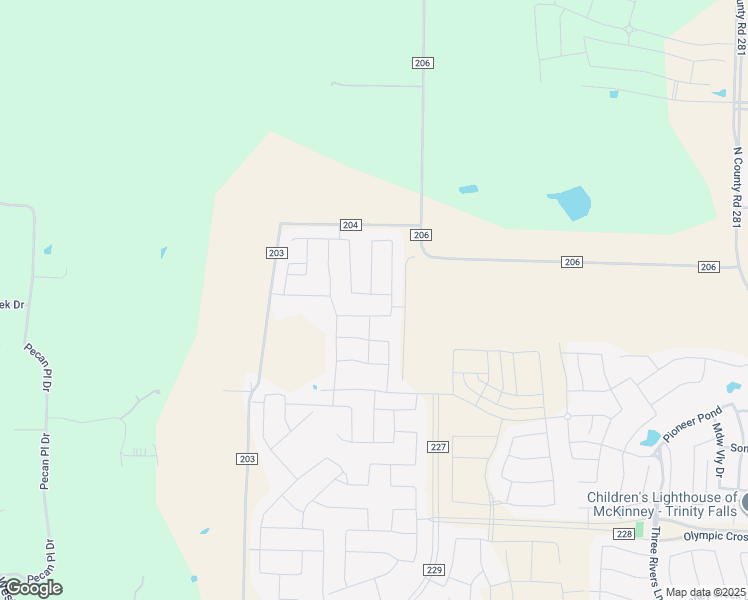 map of restaurants, bars, coffee shops, grocery stores, and more near 5040-5198 County Road 227 in McKinney