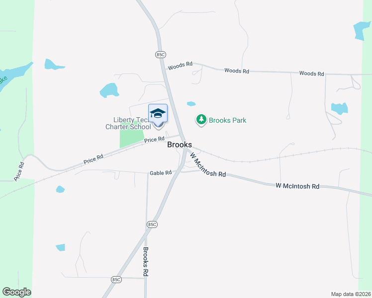 map of restaurants, bars, coffee shops, grocery stores, and more near in Brooks