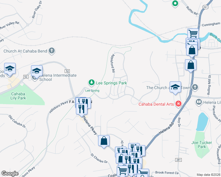 map of restaurants, bars, coffee shops, grocery stores, and more near 163 Appleford Road in Helena