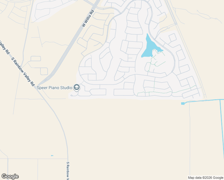 map of restaurants, bars, coffee shops, grocery stores, and more near 18016 West Cedarwood Lane in Goodyear