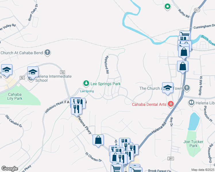 map of restaurants, bars, coffee shops, grocery stores, and more near 180 Appleford Road in Helena