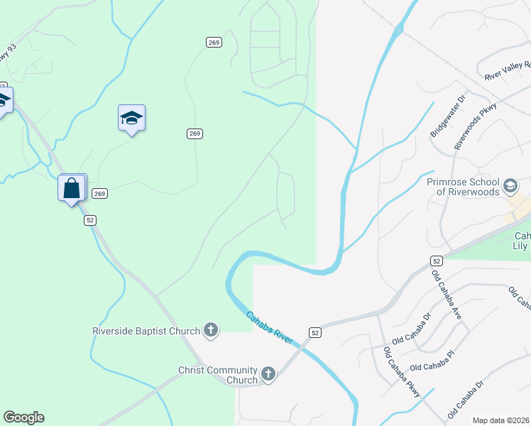 map of restaurants, bars, coffee shops, grocery stores, and more near in Hoover