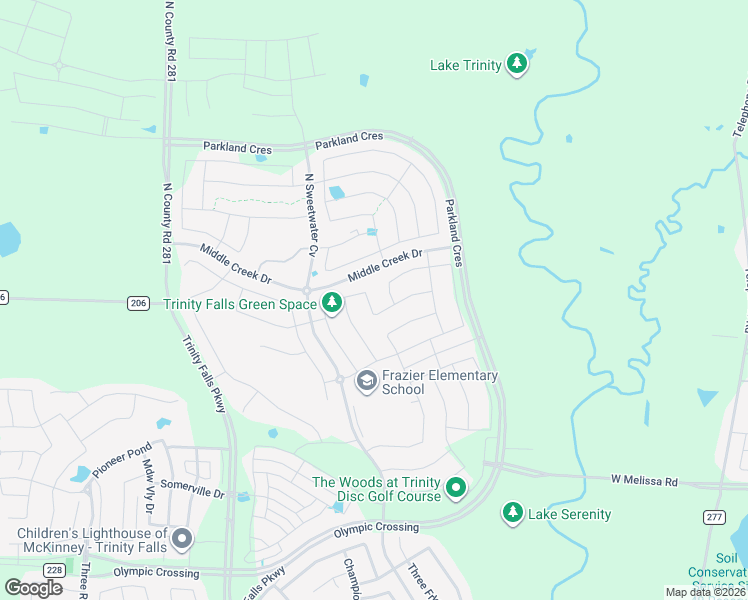 map of restaurants, bars, coffee shops, grocery stores, and more near 1005 Chambers Creek Cove in McKinney