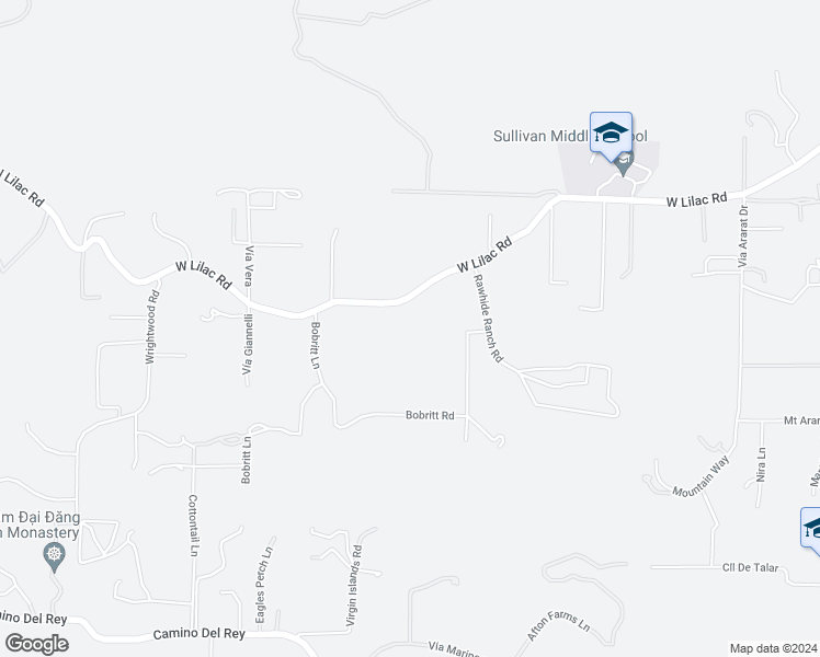 map of restaurants, bars, coffee shops, grocery stores, and more near 6879 West Lilac Road in Bonsall