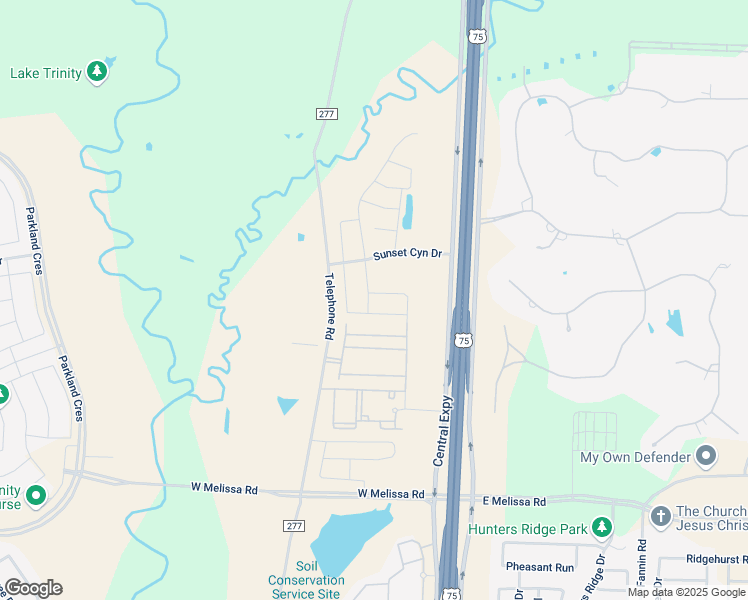 map of restaurants, bars, coffee shops, grocery stores, and more near 5664-6182 Telephone Road in Melissa