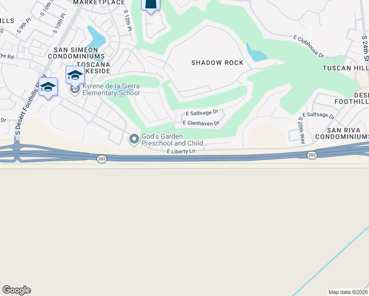 map of restaurants, bars, coffee shops, grocery stores, and more near 1620 East Windsong Drive in Phoenix