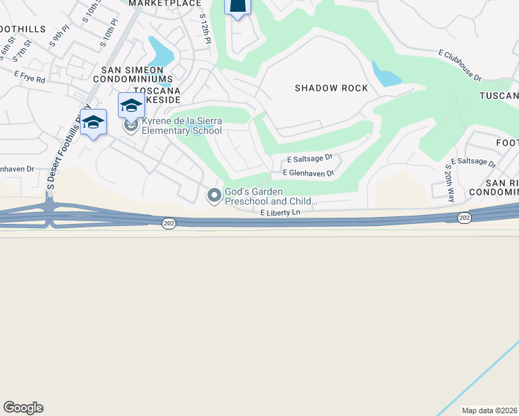 map of restaurants, bars, coffee shops, grocery stores, and more near 1520 East Windsong Drive in Phoenix