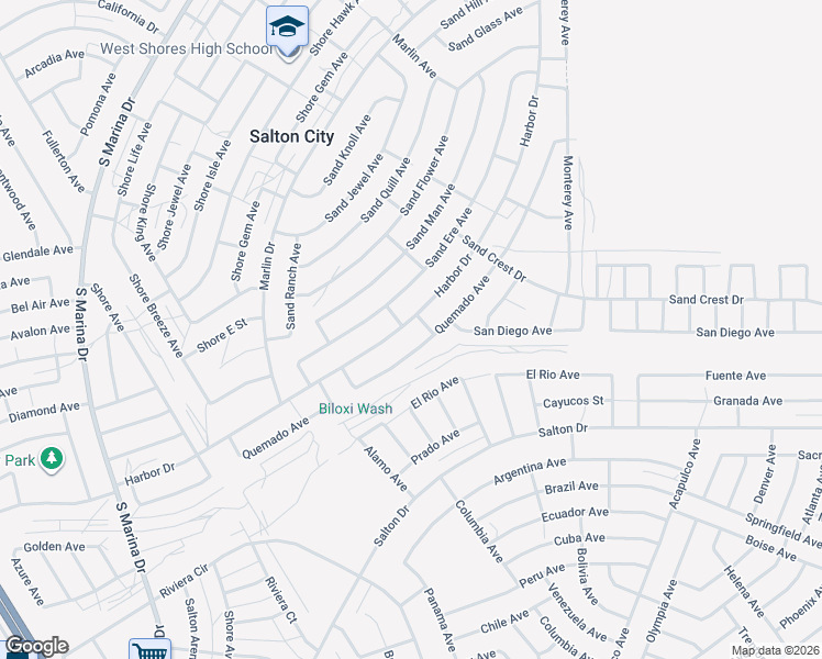 map of restaurants, bars, coffee shops, grocery stores, and more near 2272 Harbor Drive in Thermal