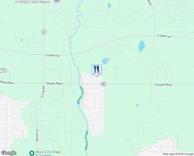 map of restaurants, bars, coffee shops, grocery stores, and more near 2020 Choate Parkway in Celina