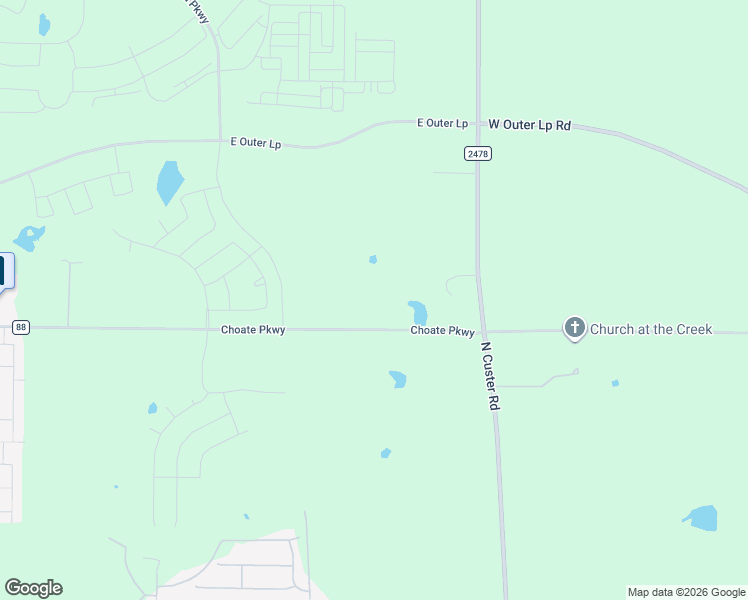 map of restaurants, bars, coffee shops, grocery stores, and more near 8350 County Road 88 in Celina
