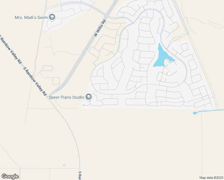 map of restaurants, bars, coffee shops, grocery stores, and more near 18127 West Fairview Street in Goodyear