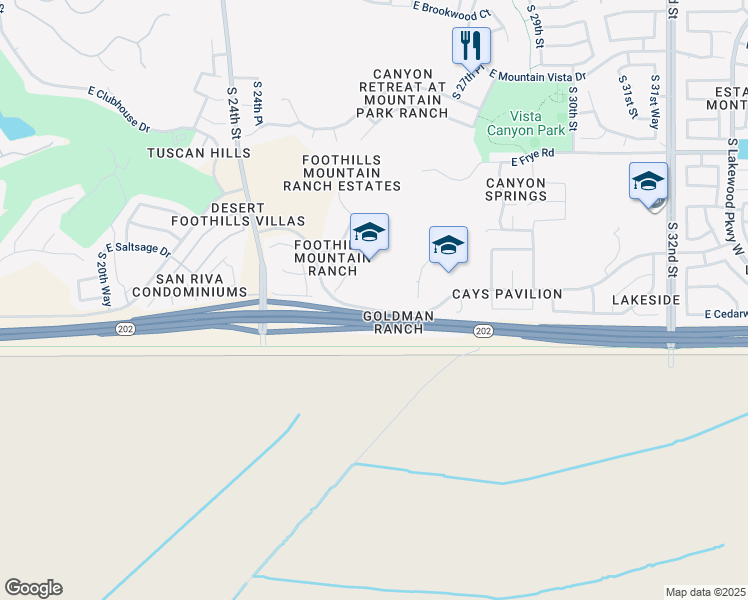 map of restaurants, bars, coffee shops, grocery stores, and more near 2620 East Liberty Lane in Phoenix