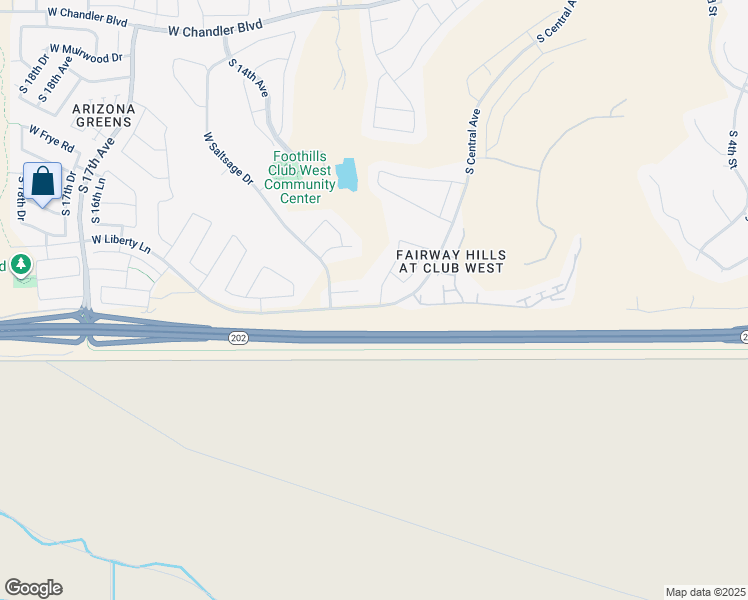 map of restaurants, bars, coffee shops, grocery stores, and more near 16872 South 1st Drive in Phoenix