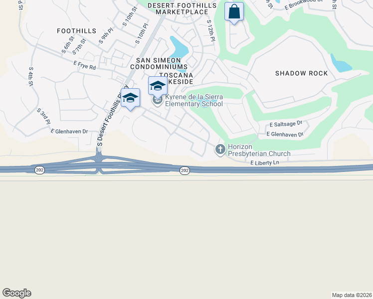 map of restaurants, bars, coffee shops, grocery stores, and more near 1327 East Redwood Lane in Phoenix