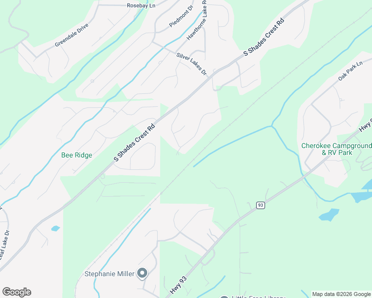 map of restaurants, bars, coffee shops, grocery stores, and more near 1055 Grand Oaks Drive in Bessemer