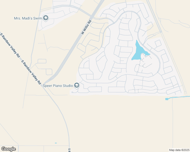 map of restaurants, bars, coffee shops, grocery stores, and more near 18127 West Fairview Street in Goodyear