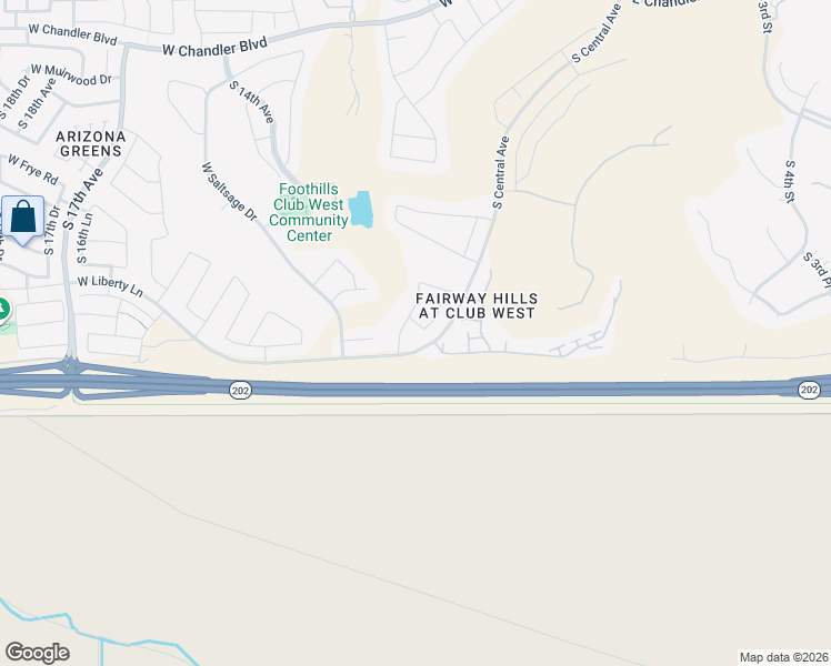 map of restaurants, bars, coffee shops, grocery stores, and more near 16872 South 1st Drive in Phoenix