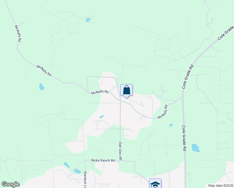 map of restaurants, bars, coffee shops, grocery stores, and more near 13764 McNally Road in Valley Center