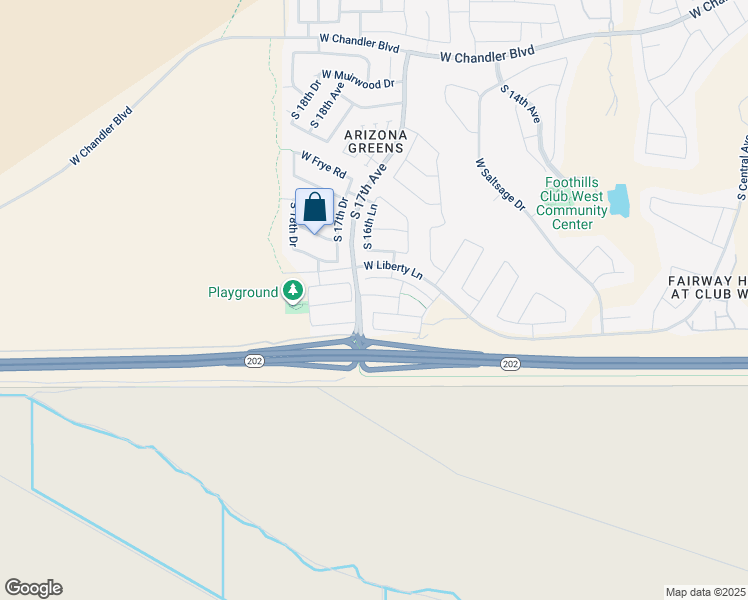 map of restaurants, bars, coffee shops, grocery stores, and more near 1670 West Cottonwood Lane in Phoenix