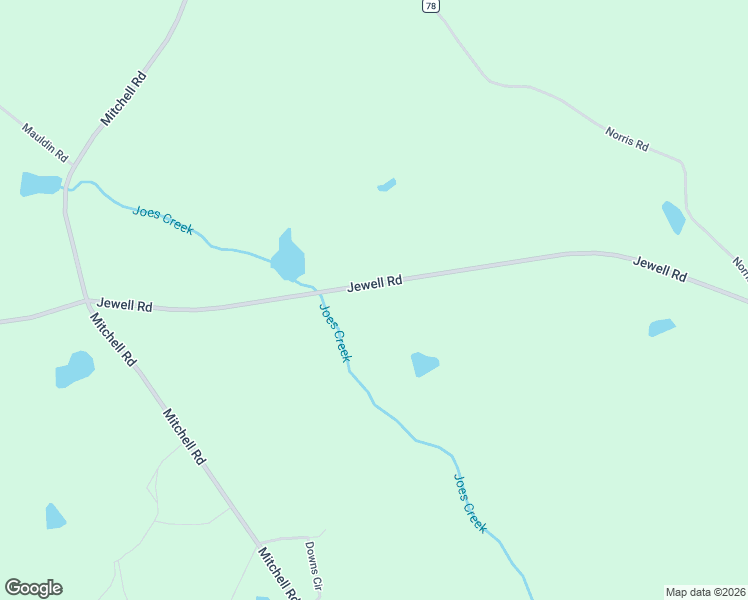 map of restaurants, bars, coffee shops, grocery stores, and more near 3620 Jewell Road in Mitchell