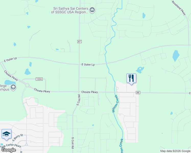 map of restaurants, bars, coffee shops, grocery stores, and more near 5162 County Road 87 in Celina