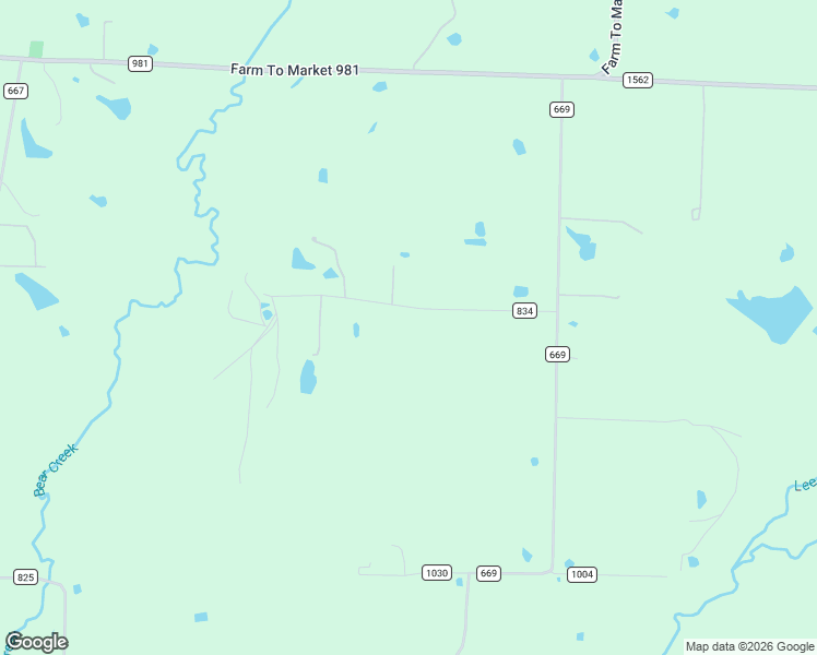 map of restaurants, bars, coffee shops, grocery stores, and more near 15832 County Road 834 in Blue Ridge