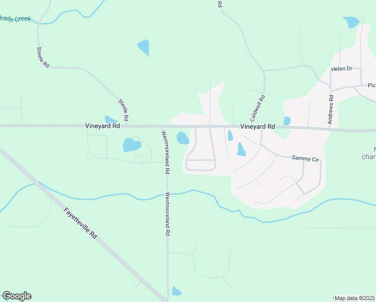 map of restaurants, bars, coffee shops, grocery stores, and more near 225 Vineyard Ridge Drive in Griffin