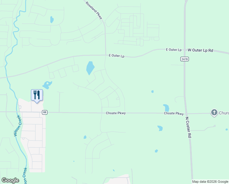 map of restaurants, bars, coffee shops, grocery stores, and more near 8350-9012 County Road 88 in Celina
