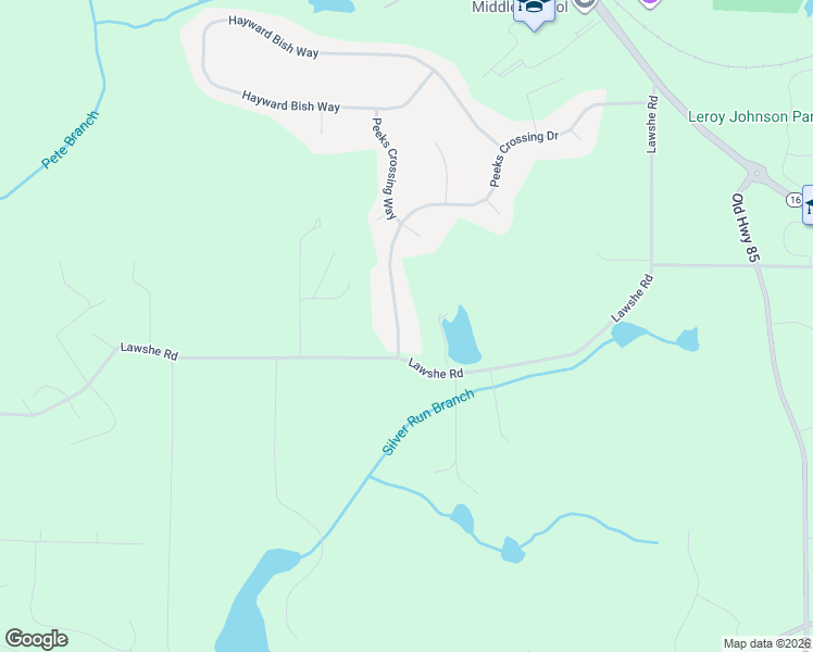 map of restaurants, bars, coffee shops, grocery stores, and more near 460 Peeks Crossing Drive in Senoia