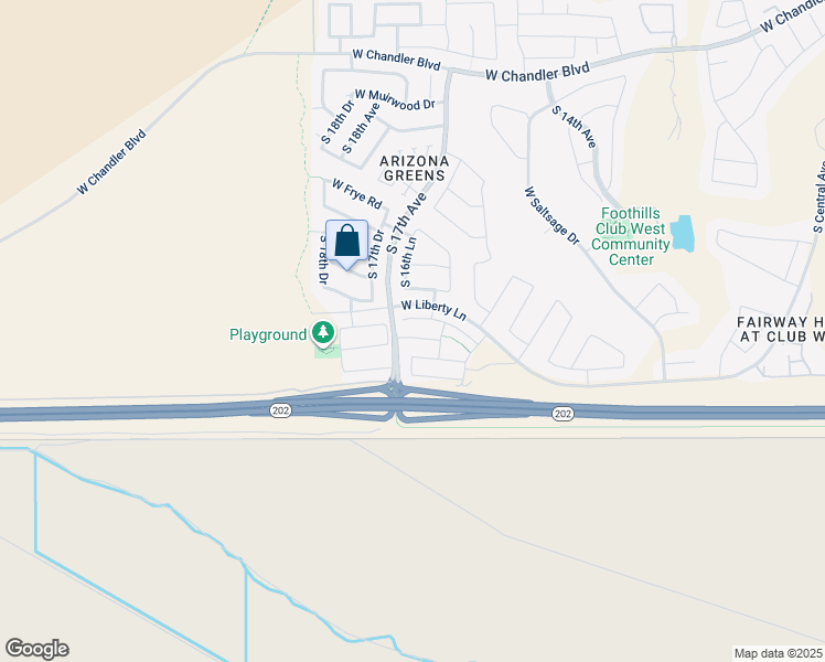 map of restaurants, bars, coffee shops, grocery stores, and more near 1670 West Cottonwood Lane in Phoenix