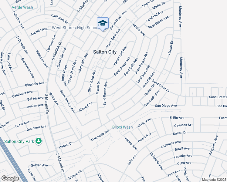 map of restaurants, bars, coffee shops, grocery stores, and more near 2285 Sand Flower Avenue in Thermal