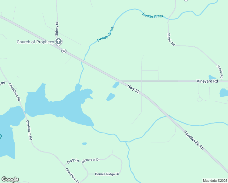 map of restaurants, bars, coffee shops, grocery stores, and more near 3386 Fayetteville Road in Griffin