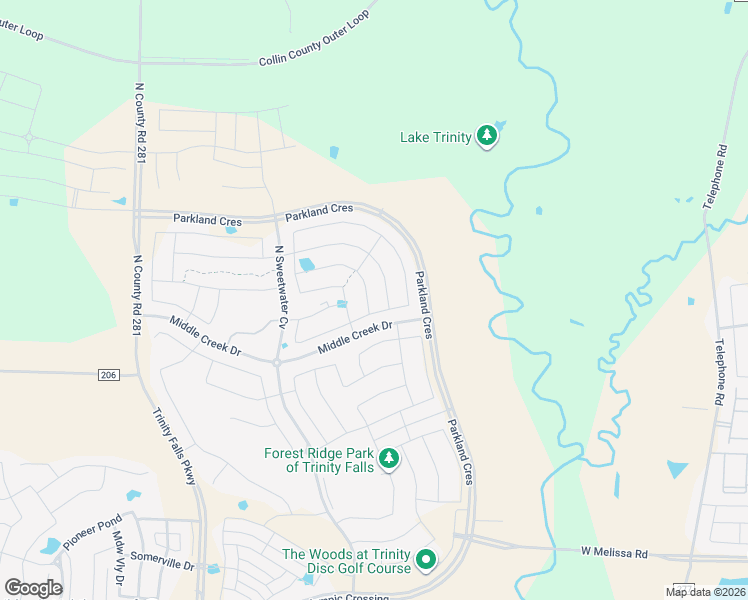 map of restaurants, bars, coffee shops, grocery stores, and more near 9108 Tranquil Trail in McKinney