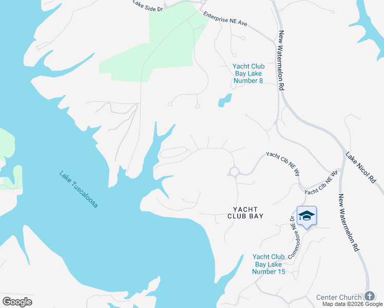 map of restaurants, bars, coffee shops, grocery stores, and more near 8263 Mountbatten Road Northeast in Tuscaloosa