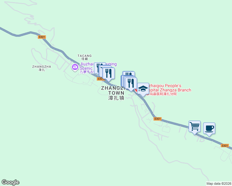map of restaurants, bars, coffee shops, grocery stores, and more near in Ngawa Tibetan and Qiang Autonomous Prefecture