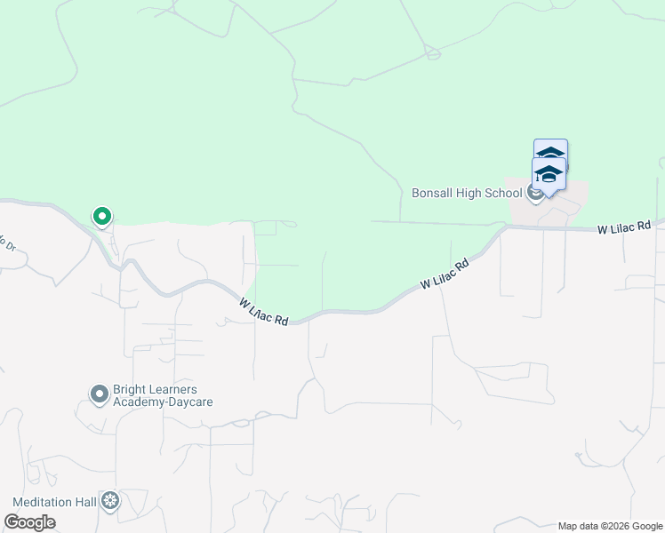 map of restaurants, bars, coffee shops, grocery stores, and more near 6786 West Lilac Road in Bonsall