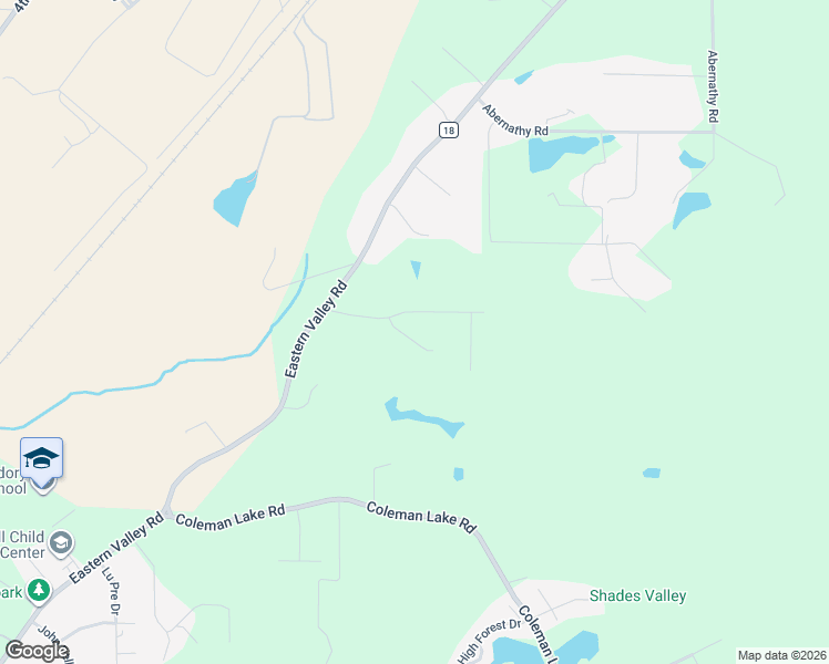 map of restaurants, bars, coffee shops, grocery stores, and more near 7315 Williams Ridge Lane in McCalla