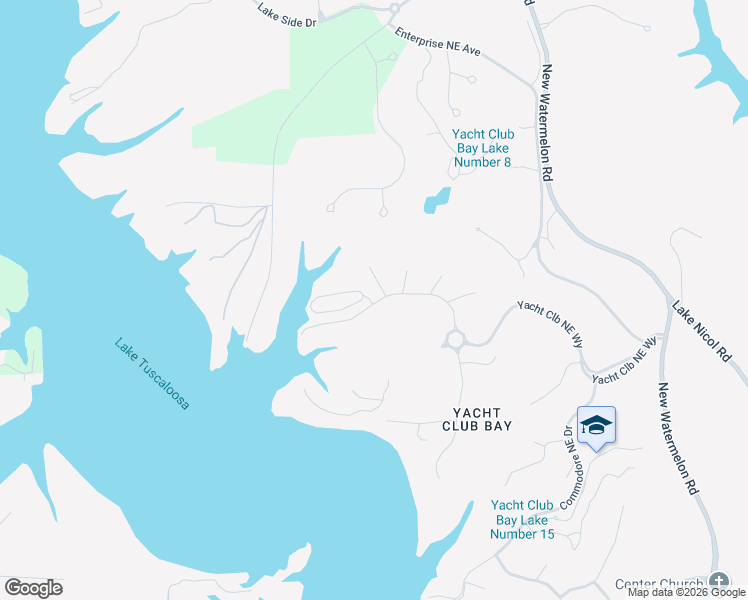 map of restaurants, bars, coffee shops, grocery stores, and more near 8237-8263 Mountbatten Road Northeast in Tuscaloosa