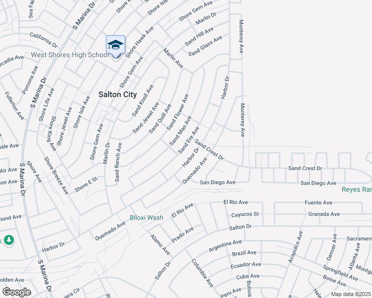 map of restaurants, bars, coffee shops, grocery stores, and more near 2298 Sand Ere Avenue in Thermal