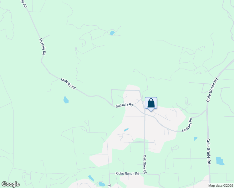map of restaurants, bars, coffee shops, grocery stores, and more near 13606 McNally Road in Valley Center