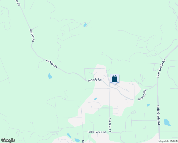 map of restaurants, bars, coffee shops, grocery stores, and more near 13606 McNally Road in Valley Center