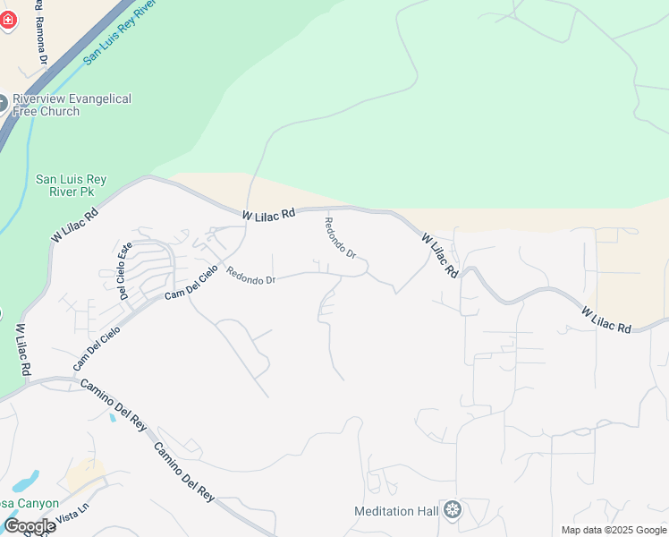 map of restaurants, bars, coffee shops, grocery stores, and more near 5884 Redondo Drive in Bonsall