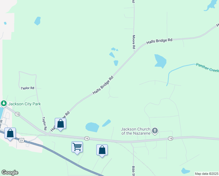 map of restaurants, bars, coffee shops, grocery stores, and more near 100 Longleaf Drive in Jackson