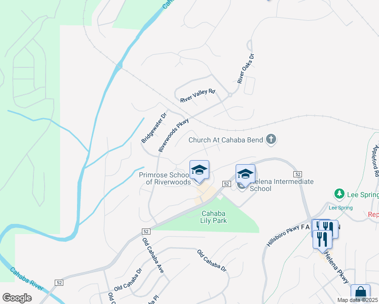map of restaurants, bars, coffee shops, grocery stores, and more near 555 Park Lake Lane in Helena