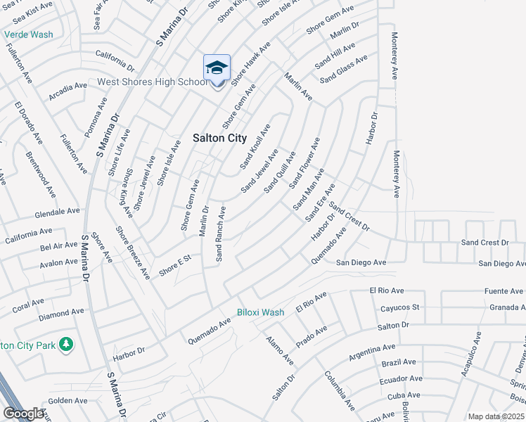 map of restaurants, bars, coffee shops, grocery stores, and more near 2301 Sand Flower Avenue in Thermal