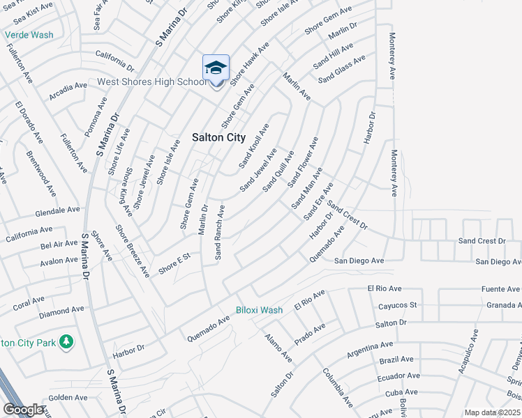 map of restaurants, bars, coffee shops, grocery stores, and more near 2301 Sand Flower Avenue in Thermal