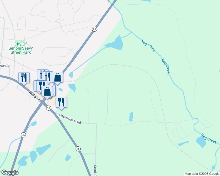 map of restaurants, bars, coffee shops, grocery stores, and more near 167 Cody Trail in Senoia